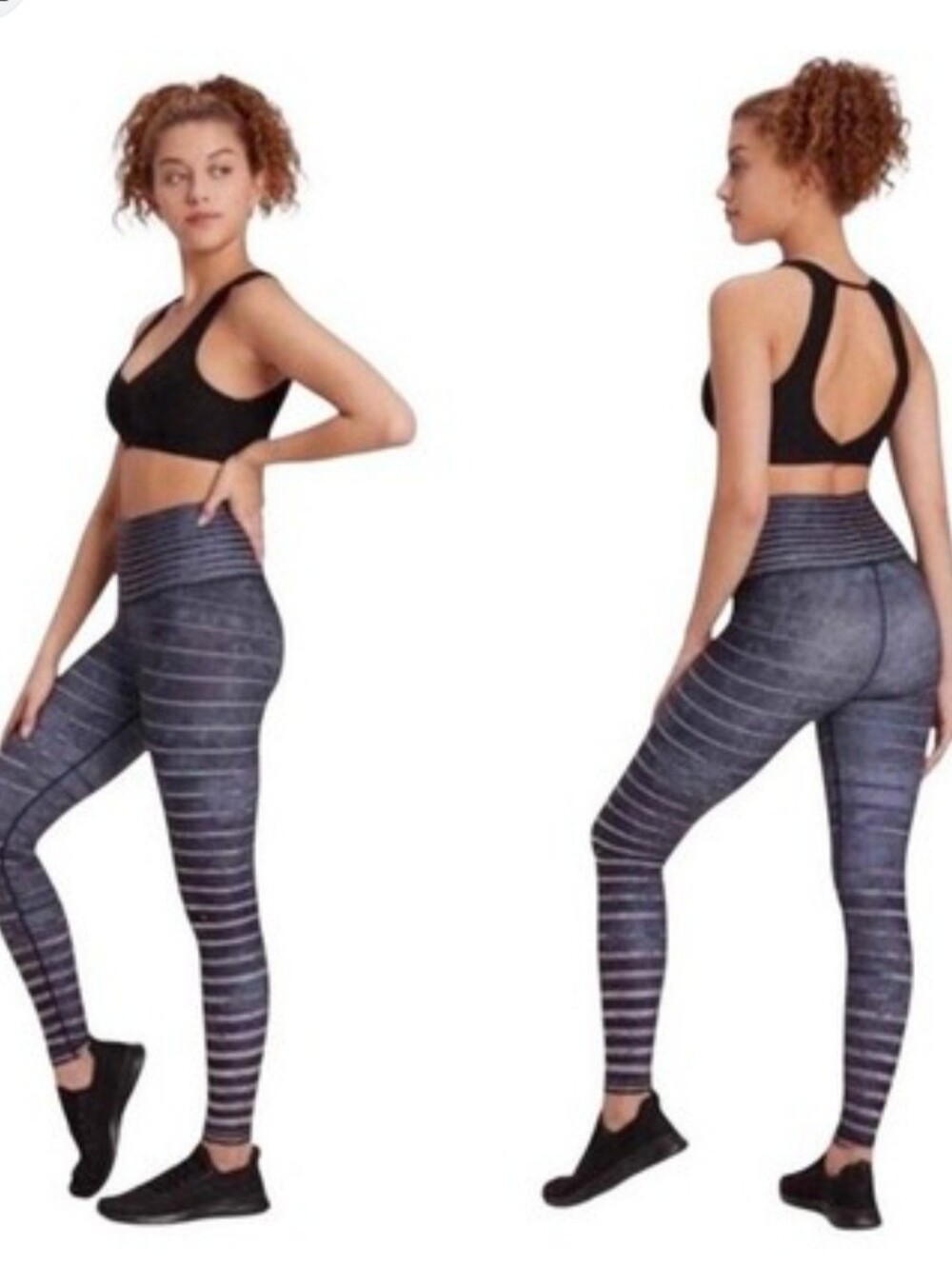 Niyama Sol Stripe Stone Slate Barefoot Leggings XL